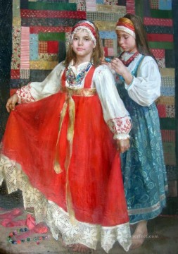 Women Painting - Pretty Little Girl NM Tajikistan 16 Impressionist